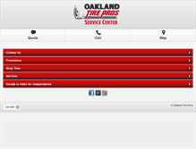 Tablet Screenshot of oaklandtirepros.com